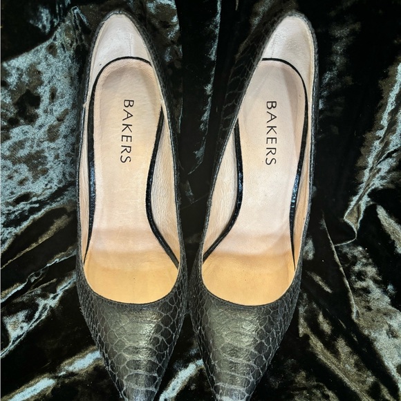 Bakers Black Snake Stiletto Heels - Picture 7 of 8